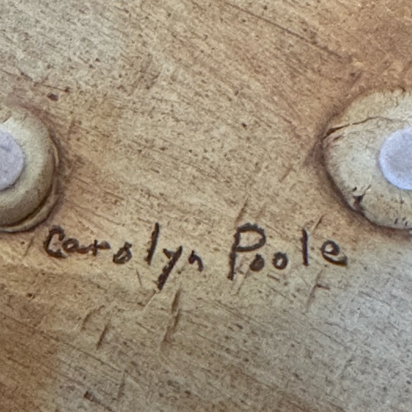 Vintage Studio Pottery Leaf Plate & Dipping Bowl Artist Signed by NC Sisters - Picture 4 of 12